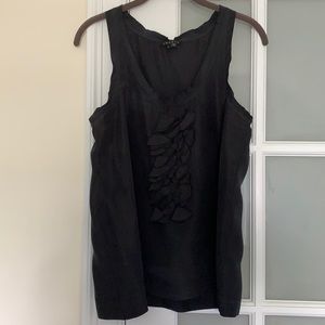 Theory dark charcoal silk shell, small